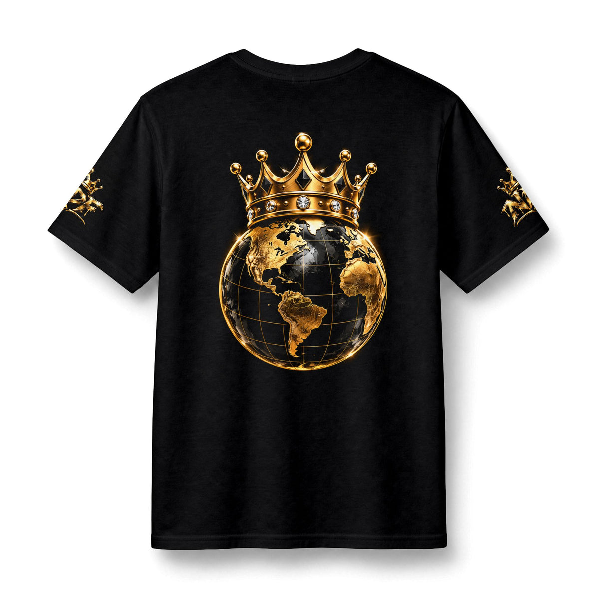 Concert Tee — Gold Crowned Globe Band Shirt