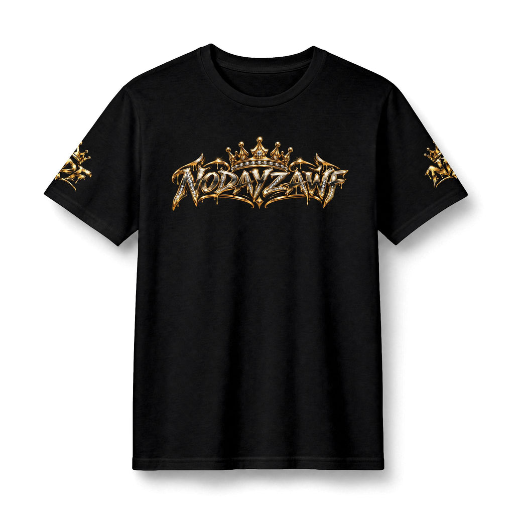 Concert Tee — Gold Crowned Globe Band Shirt