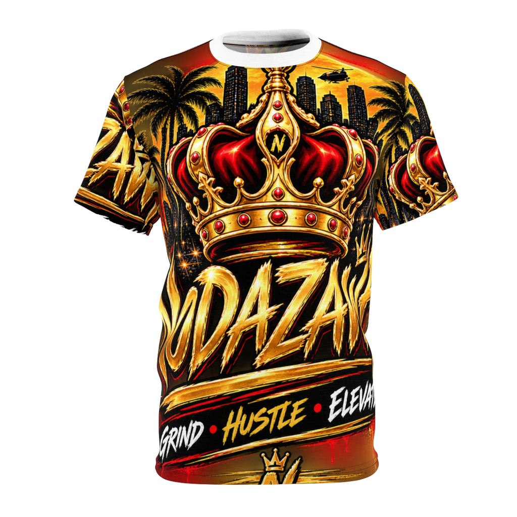 King Crown Graphic Tee — "NODAZAWF" Grind • Hustle • Elevate All-Over Print
