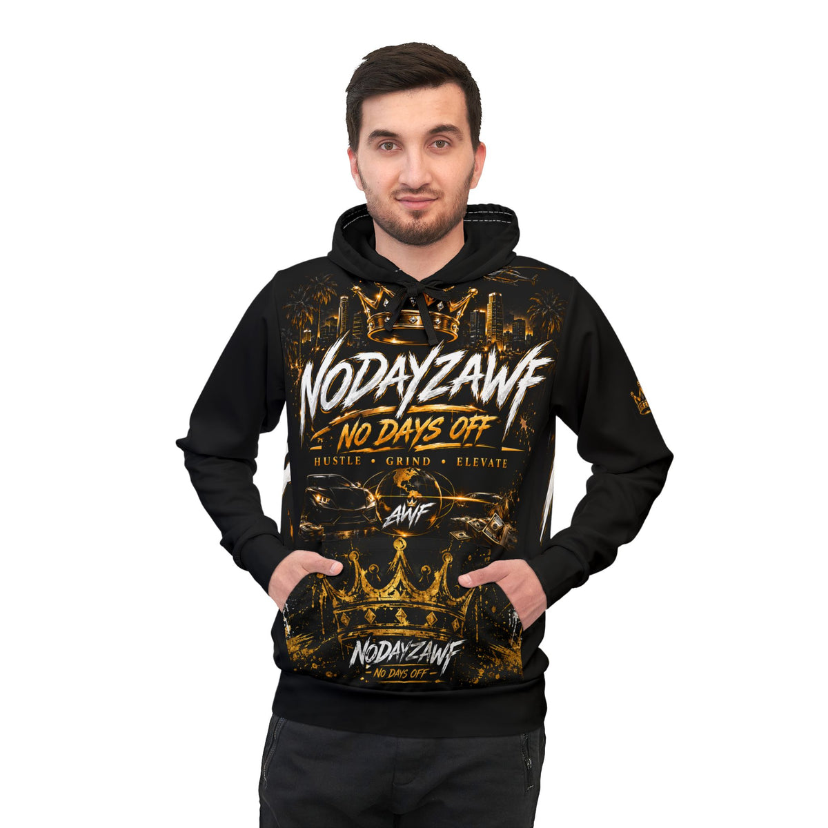 NODAYZAWF " NO DAYS OFF"  signature hoodie- hustle. grind. elevate.